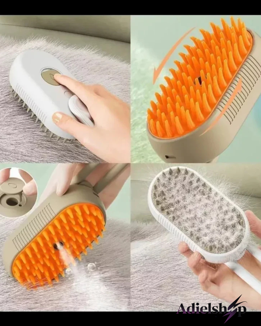 CEPILLO A VAPOR PARA MASCOTAS 3 EN 1